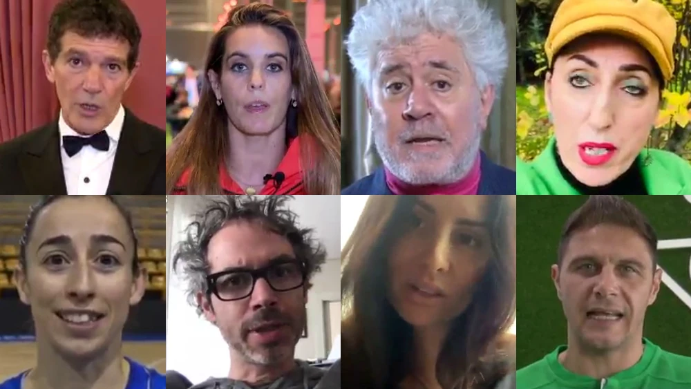 Algunos de los rostros del vídeo contra el cambio climático