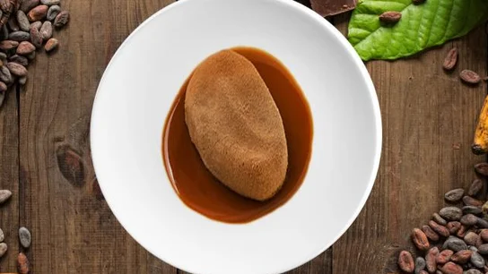 Postre de cacao, el plato que cierra este menú Postre de cacao, el plato que cierra este menú