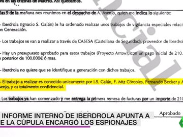 Un informe interno de Iberdrola apunta a que la cúpula encargó los espionajes de Villarejo Un informe interno de Iberdrola apunta a que la cúpula encargó los espionajes de Villarejo