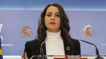 Inés Arrimadas, en una comparecencia en el Congreso de los Diputados.