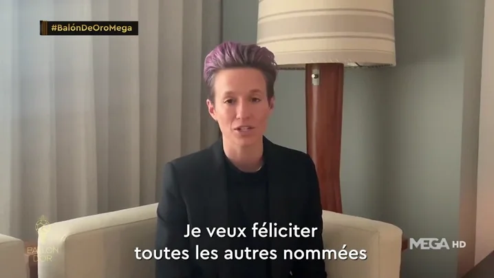 Megan Rapinoe completa su año de ensueño y alza el Balón de Oro en París