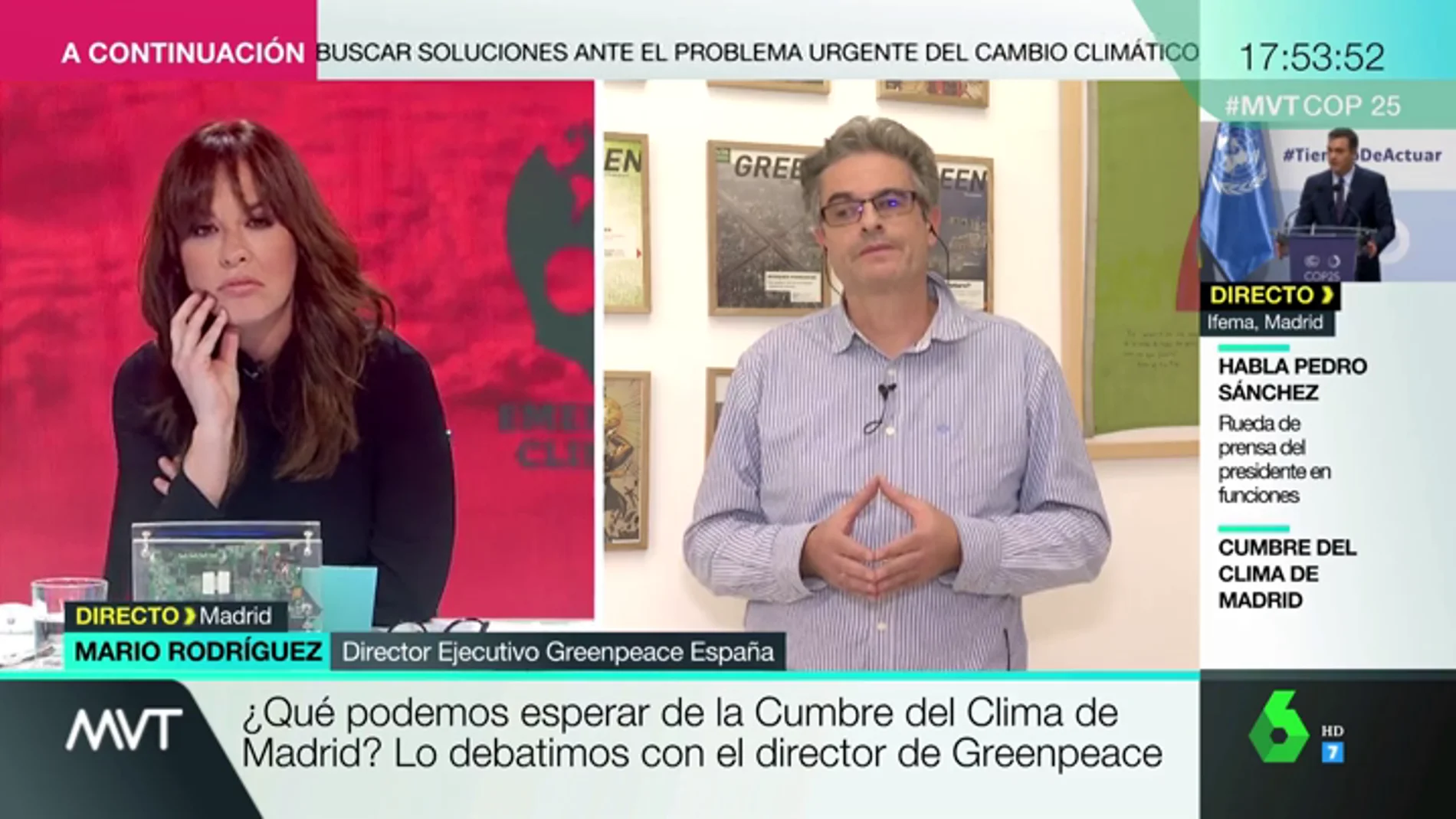 Mario Rodríguez (Greenpeace): "La solución al cambio climático no es de derechas o izquierdas, es un reto para la humanidad"