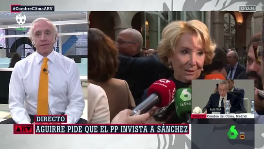 Inda, después de que Aguirre pida al PP que invista a Sánchez: "Casado no aceptará o, ¿quiere que Vox le coma la tostada al PP?" Inda, después de que Aguirre pida al PP que invista a Sánchez: "Casado no aceptará o, ¿quiere que Vox le coma la tostada al PP?"