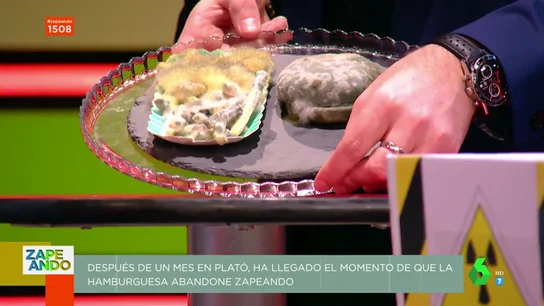 El estado de la hamburguesa después de un mes en el plató de Zapeando El estado de la hamburguesa después de un mes en el plató de Zapeando