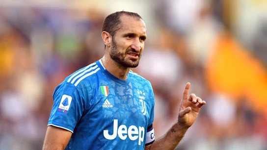 Chiellini, durante un partido Chiellini, durante un partido