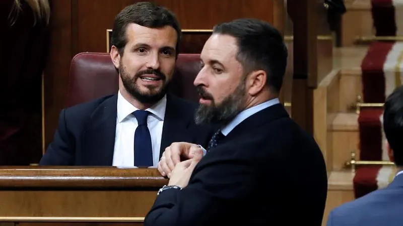 Santiago Abascal y Pablo Casado en una imagen de archivo