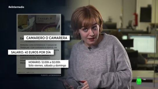 Cobrar 450 euros por trabajar 40 horas o jornadas de hasta 14 horas: estas son las ofertas de trabajo más abusivas de la red Cobrar 450 euros por trabajar 40 horas o jornadas de hasta 14 horas: estas son las ofertas de trabajo más abusivas de la red