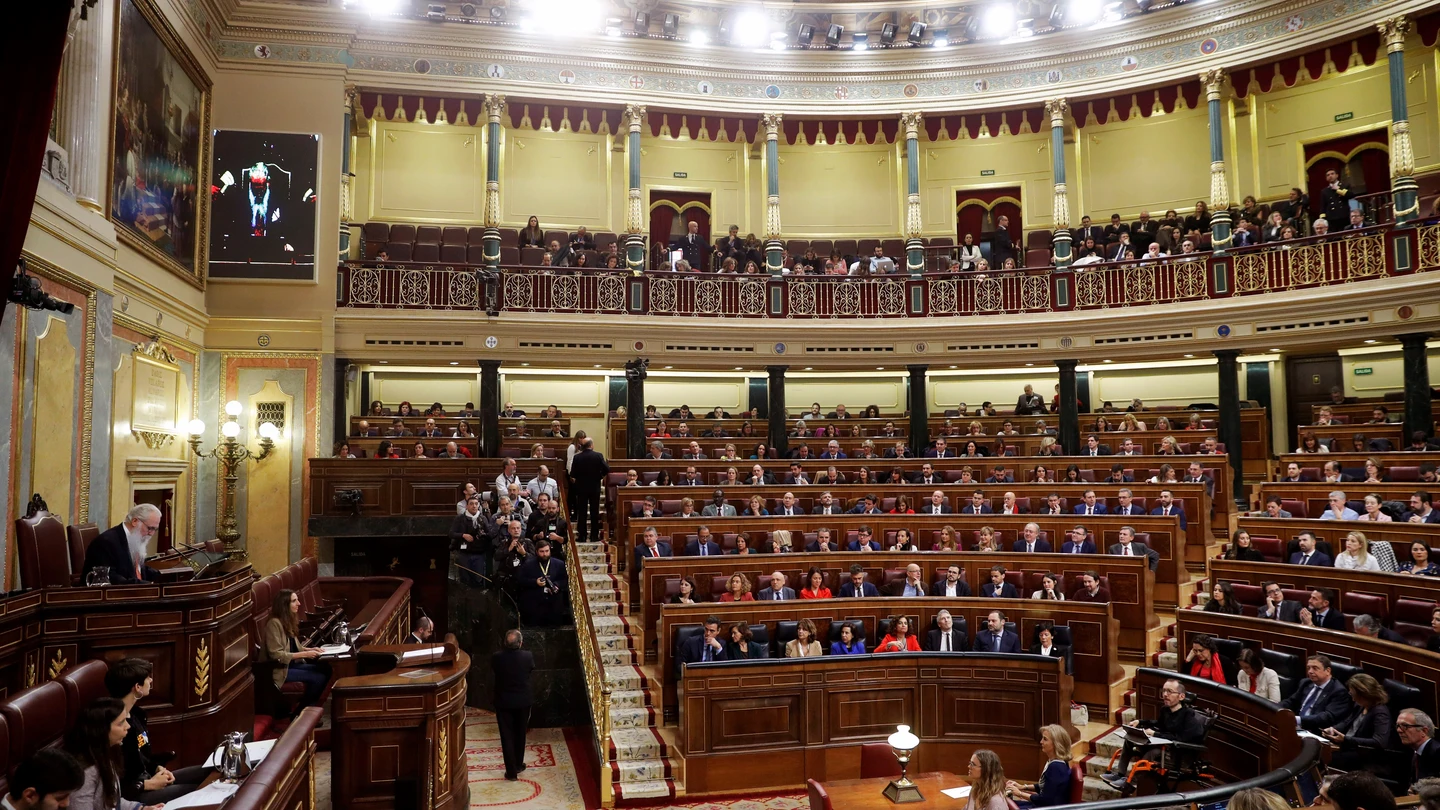 Congreso de los Diputados durante la constitución de las Cortes Congreso de los Diputados durante la constitución de las Cortes