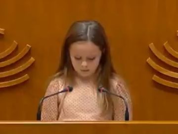Elsa Ramos, durante el discurso Elsa Ramos, durante el discurso