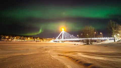 Aurora boreal en Rovaniemi Aurora boreal en Rovaniemi