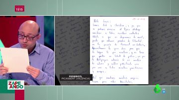 Las emotivas cartas de Navidad de los espectadores de Zapeando: "Deseo inclusión, igualdad e integración"