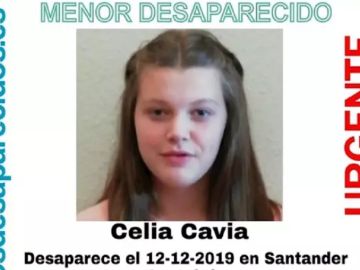 Imagen de Celia Cavia, la menor desaparecida en Santander Imagen de Celia Cavia, la menor desaparecida en Santander