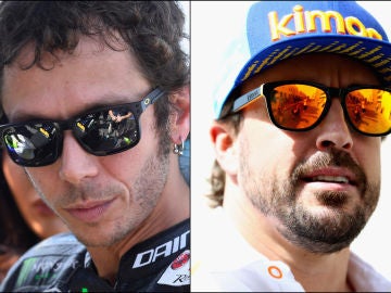 Valentino Rossi y Fernando Alonso Valentino Rossi y Fernando Alonso