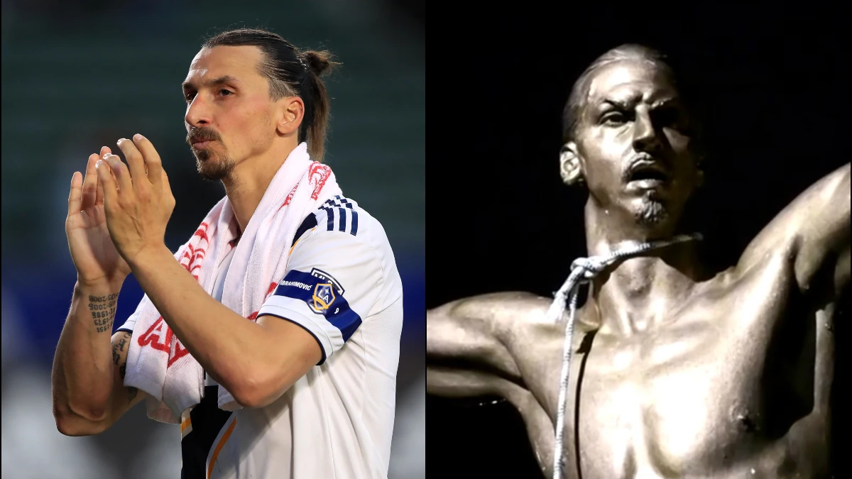 Ibrahimovic, con su estatua ahorcada