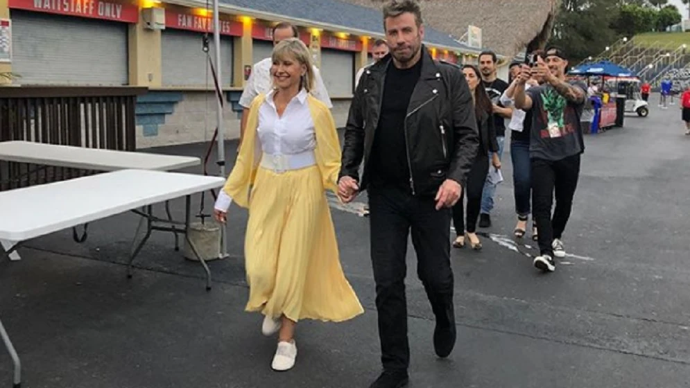 Imagen Olivia Newton-John y John Travolta vestidos de Sandy Olsson y Danny Zuko