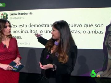Lucía Etxebarría con Verónica Sanz en laSexta Noche Lucía Etxebarría con Verónica Sanz en laSexta Noche