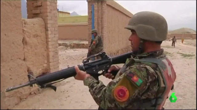 Imagen de un militar en la Guerra de Afganistán. Imagen de un militar en la Guerra de Afganistán.