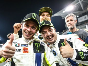 Valentino Rossi celebra un triunfo