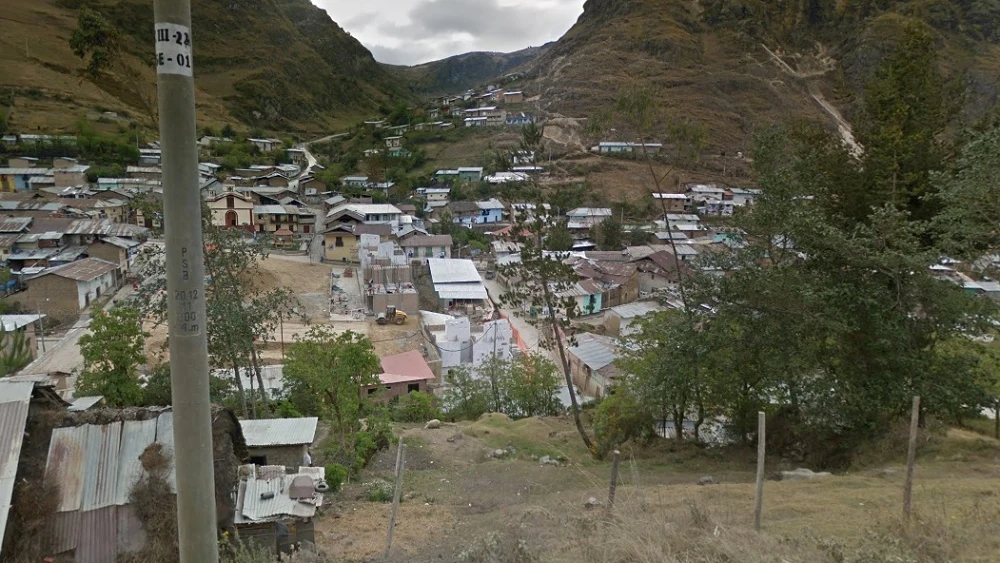 Imagen de Hualgayoc (Perú) zona vivía la familia. 