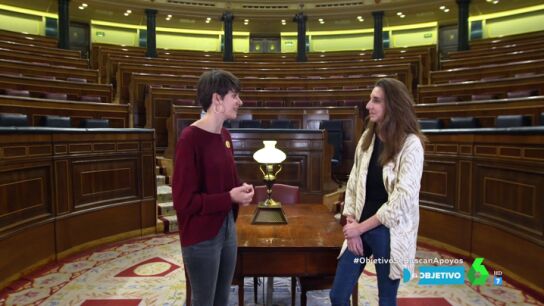 Luc&iacute;a Mu&ntilde;oz y Marta Roque, de Unidas Podemos y ERC