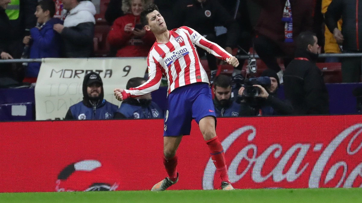 Álvaro Morata celebra un gol