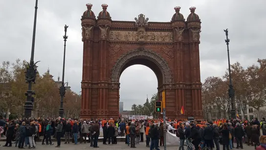 Concentración de pensionistas en Barcelona Concentración de pensionistas en Barcelona