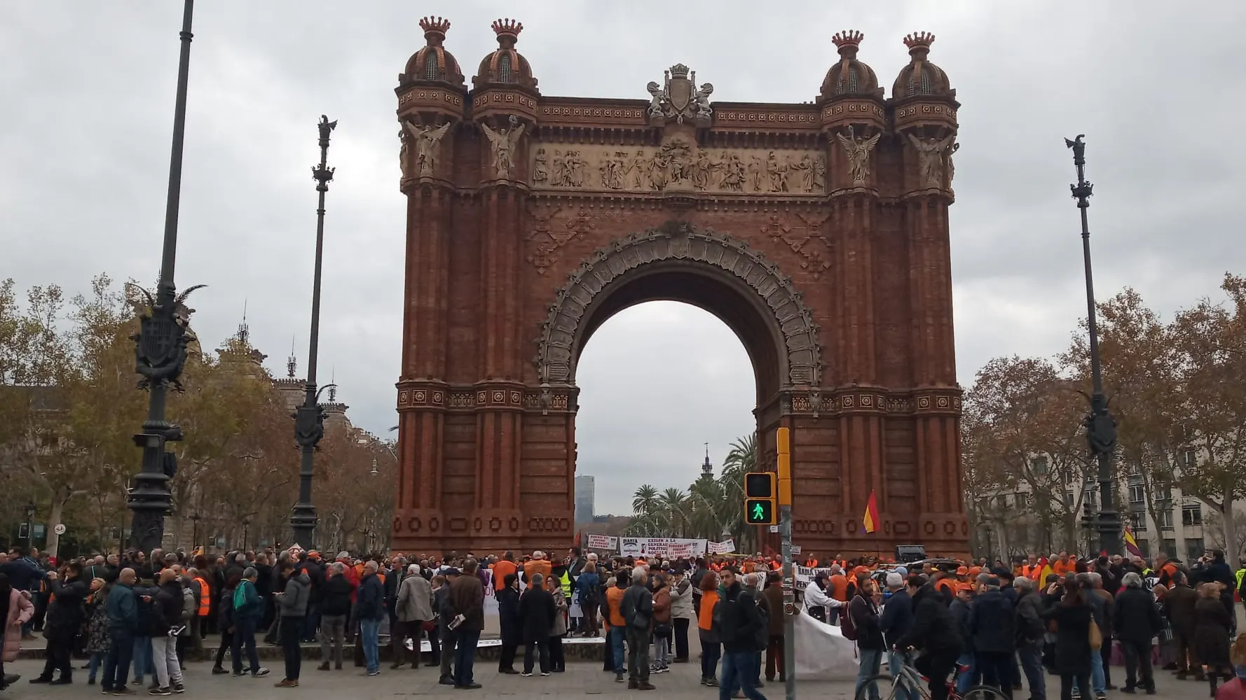 Concentración de pensionistas en Barcelona