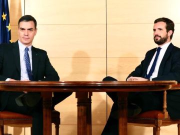 Pedro Sánchez, y el líder del PP, Pablo Casado Pedro Sánchez, y el líder del PP, Pablo Casado