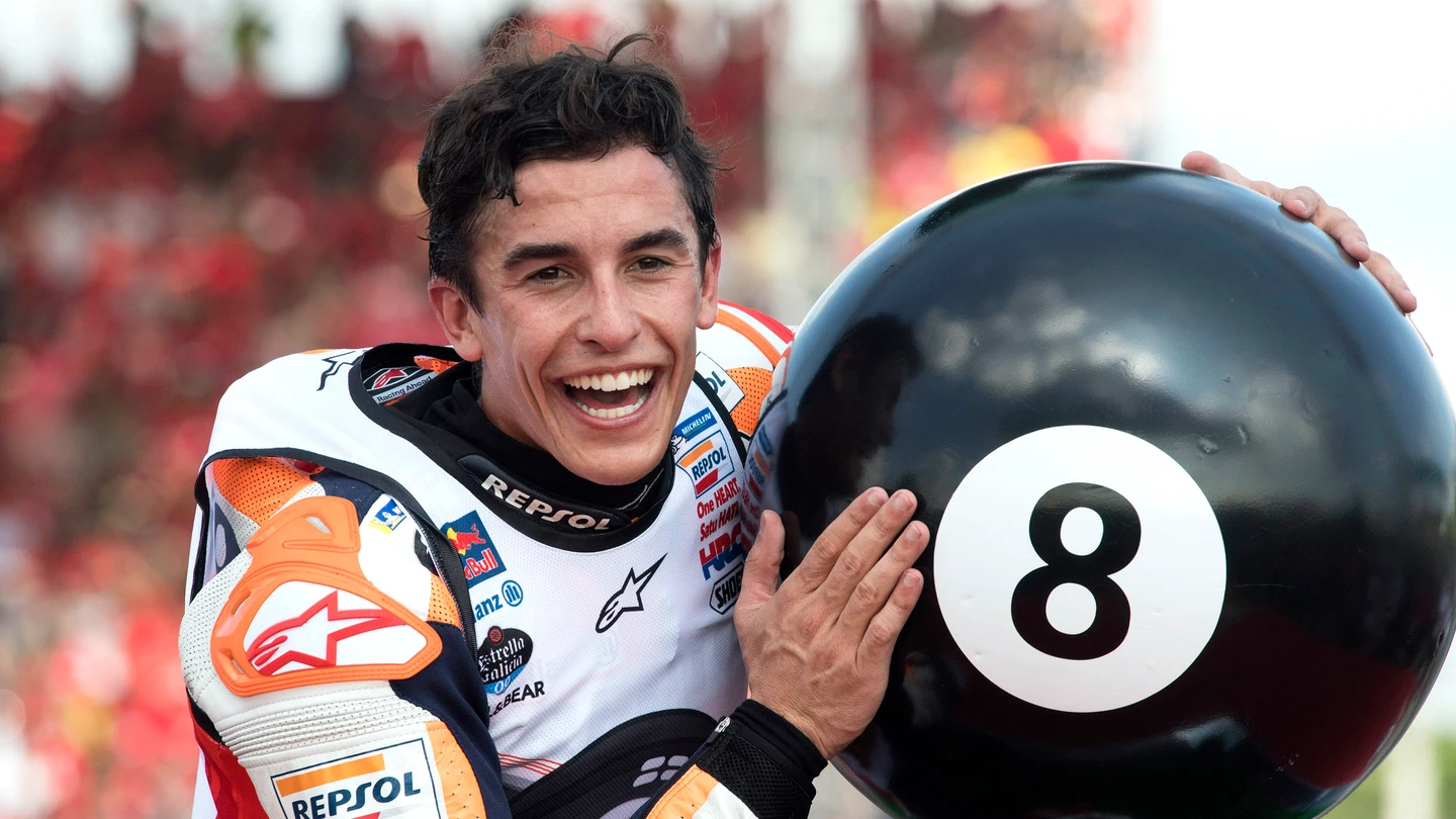 Márquez celebrando su último título mundial Márquez celebrando su último título mundial