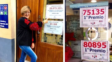 Ana Gago sonríe a la puerta de su administración, que ha repartido más de 28 millones de euros en premios