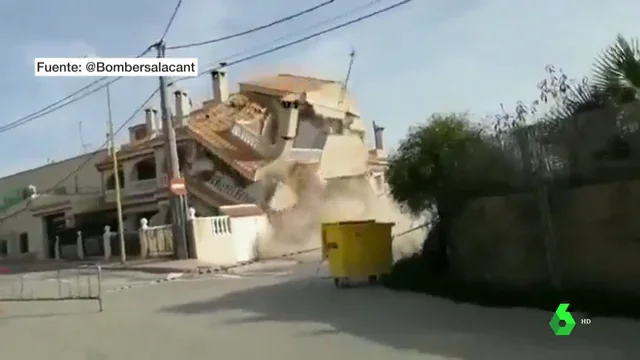 Derrumbe de un chalet en Monóvar