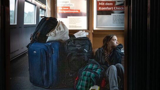 La foto de Greta Thunberg en un tren alem&aacute;n que ha generado pol&eacute;mica