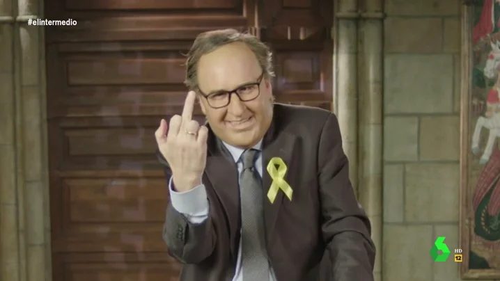 La divertida imitación de Joaquín Reyes a Quim Torra: "Santiago Abascal, me caes fatal" 