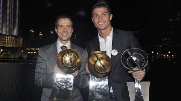 Jorge Mendes, junto a Cristiano Ronaldo