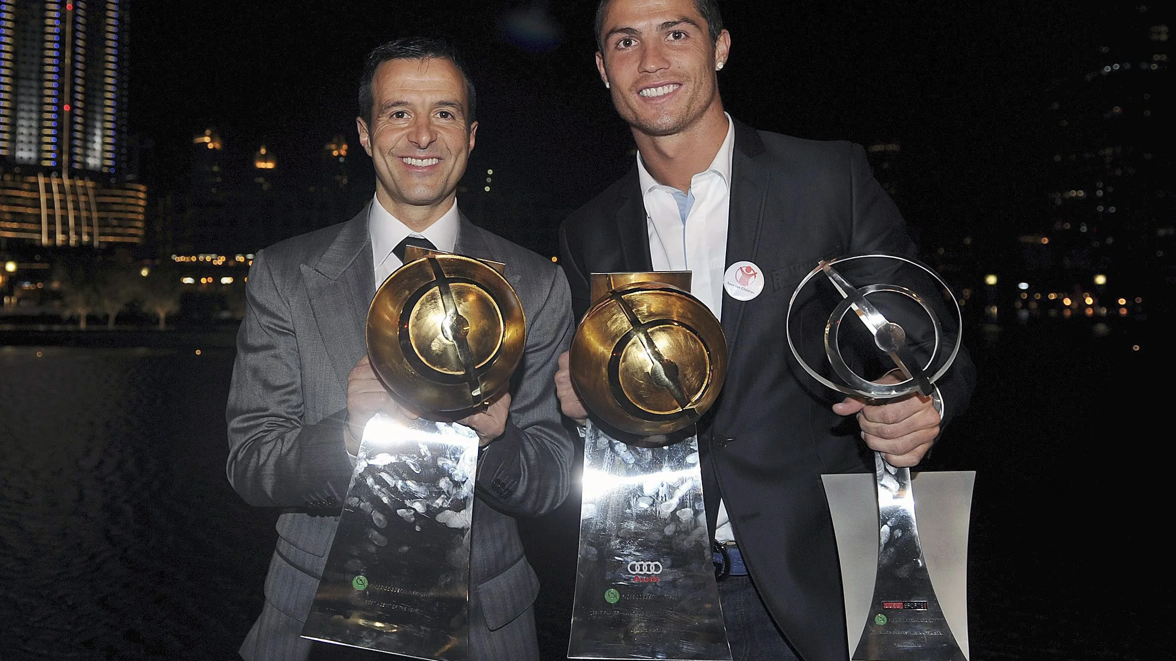 Jorge Mendes, junto a Cristiano Ronaldo