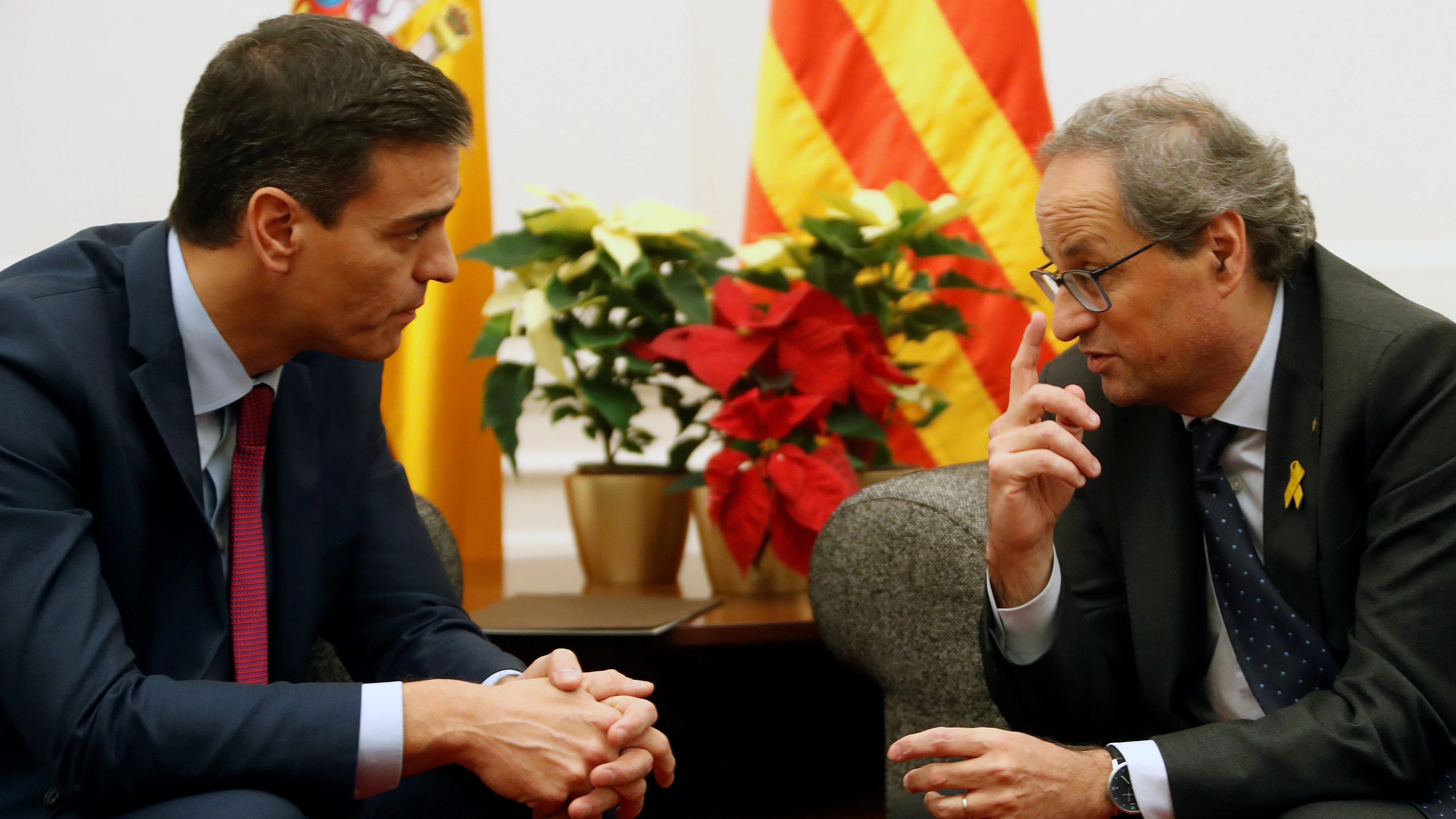 Pedro Sánchez y Quim Torra, en una pasada reunión