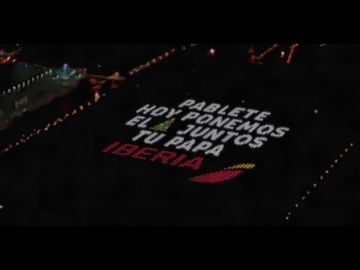 Iberia permite mandar un mensaje navideño a 1000 pies de altura