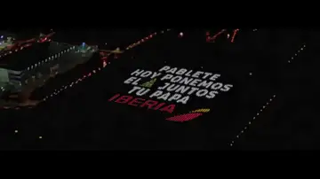 Iberia permite mandar un mensaje navideño a 1000 pies de altura