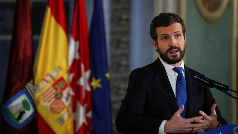 El líder del PP, Pablo Casado