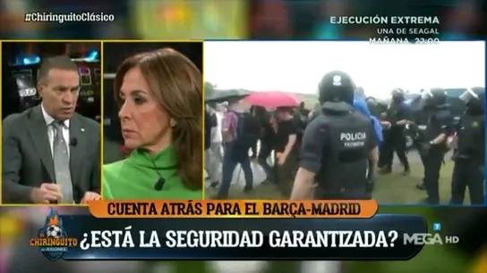 El encontronazo entre Paco Buyo y Carme Barceló por la seguridad en el Clásico: "¿Una pancarta atenta contra los jugadores? El encontronazo entre Paco Buyo y Carme Barceló por la seguridad en el Clásico: "¿Una pancarta atenta contra los jugadores?