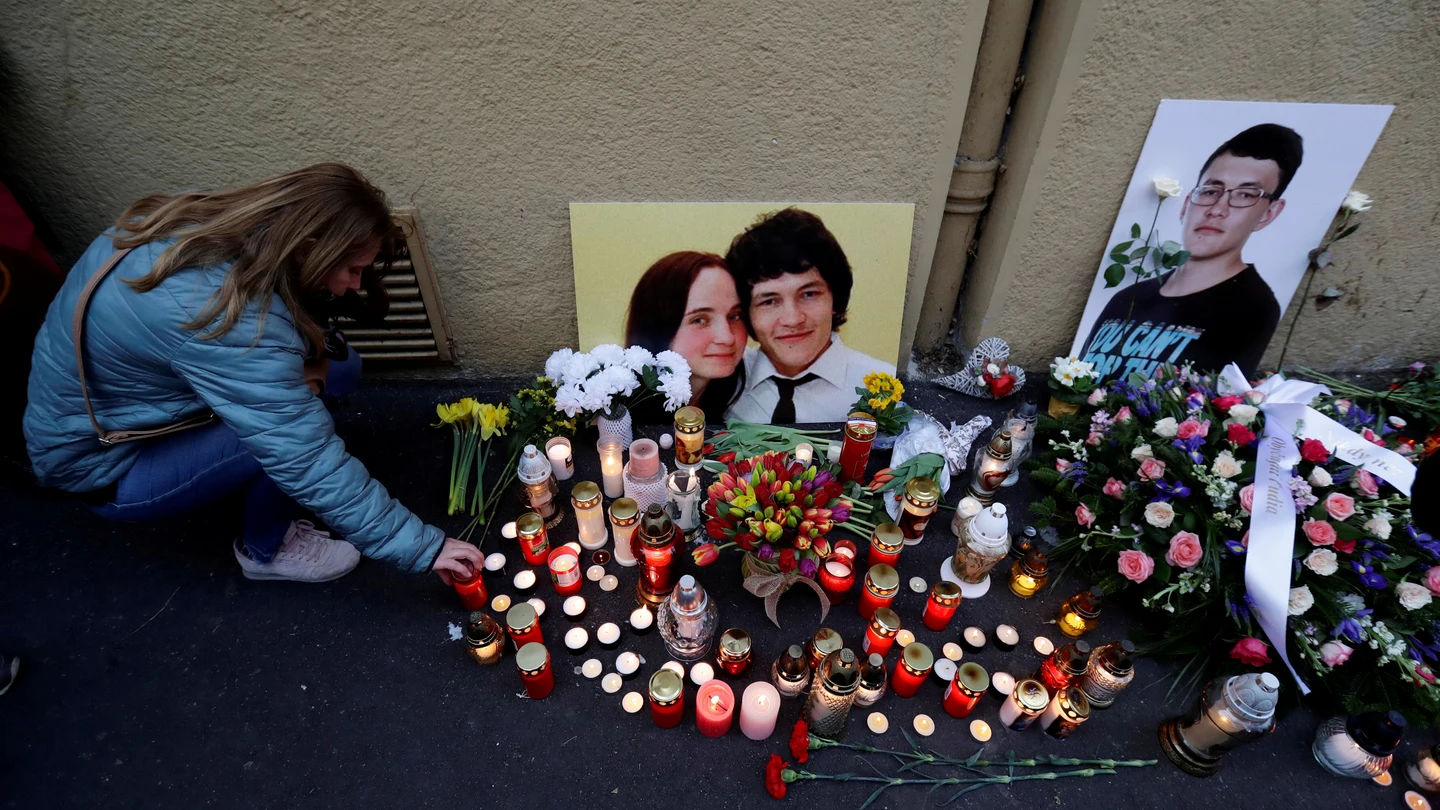 Homenaje a Jan Kuciak y Martina Kushinova, asesinados en Eslovaquia Homenaje a Jan Kuciak y Martina Kushinova, asesinados en Eslovaquia