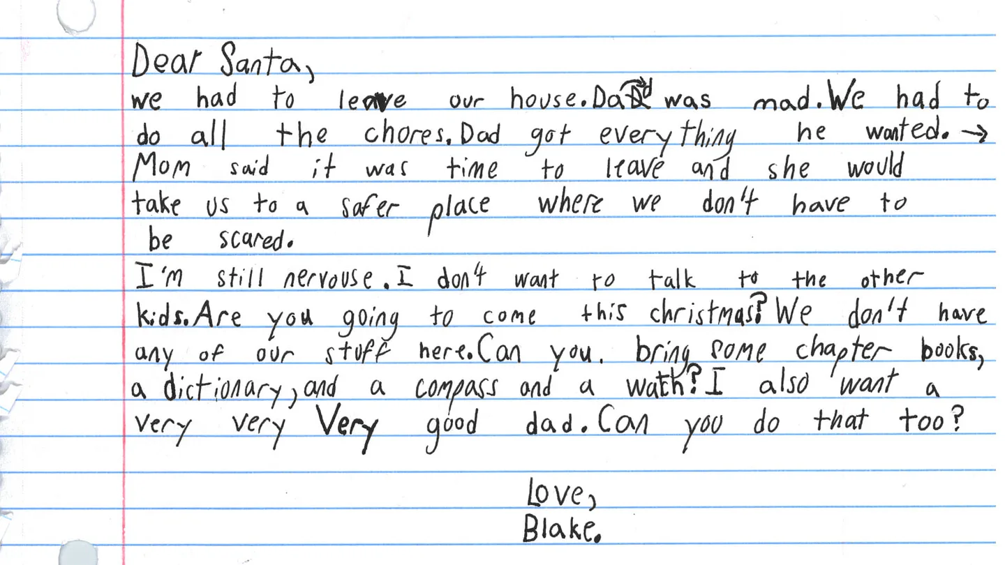 La carta que el pequeño Blake envió a Papá Noel La carta que el pequeño Blake envió a Papá Noel