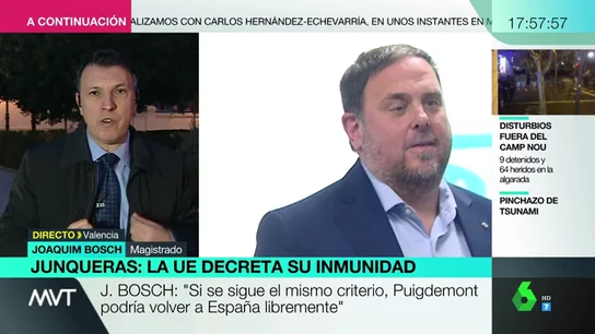 Joaquim Bosch, contundente tras el fallo de Junqueras: " Joaquim Bosch, contundente tras el fallo de Junqueras: "