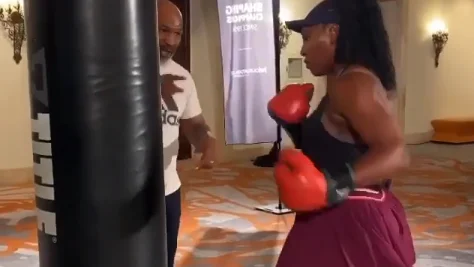 Serena Williams entrena con Mike Tyson