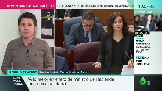 Cintora responde a Díaz Ayuso: "De ministro de Hacienda tuvimos a un ladrón, Rodrigo Rato" Cintora responde a Díaz Ayuso: "De ministro de Hacienda tuvimos a un ladrón, Rodrigo Rato"