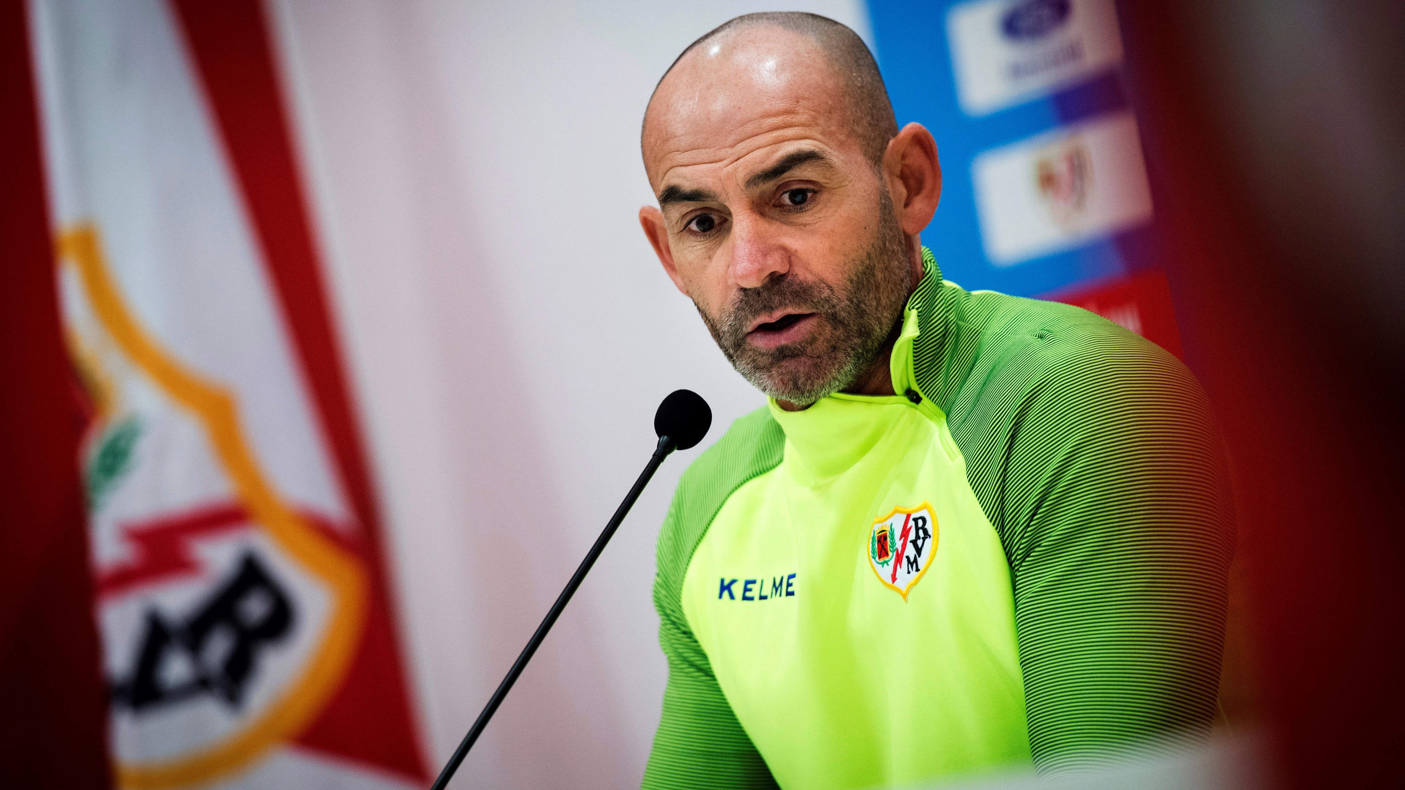 Paco Jémez durante una rueda de prensa del Rayo Vallecano