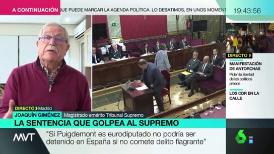 Joaqu&iacute;n Gim&eacute;nez, magistrado em&eacute;rito del Supremo: "Junqueras no debe ser excarcelado, porque es un preso firme y no provisional"