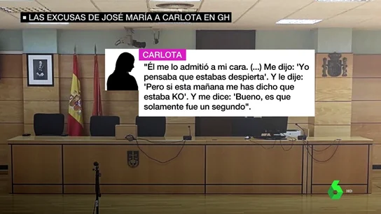 Gran Hermano reunió a Carlota y José María en una habitación tras el presunto abuso sexual: "Él me lo admitió a mi cara" Gran Hermano reunió a Carlota y José María en una habitación tras el presunto abuso sexual: "Él me lo admitió a mi cara"