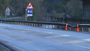 Imagen del lugar del accidente en Soraluze 