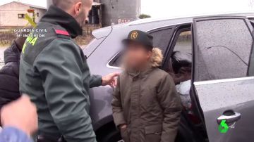 Imagen del niño auxiliado por la Guardia Civil en Burgos